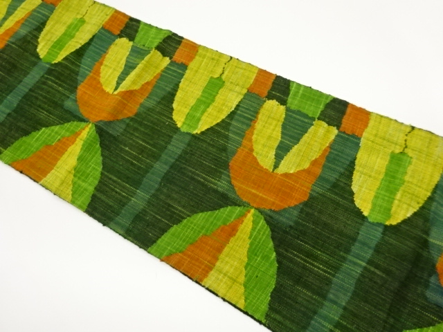 JAPANESE NAGOYA OBI / TSUMUGI / WOVEN ABSTRACT